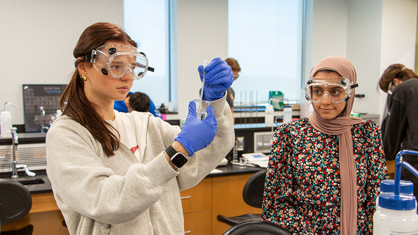Lab in the Liebman Science Building