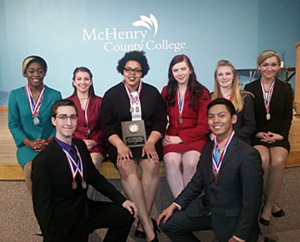 MCC Forensics student award recipients at the Phi Rho Region Tournament